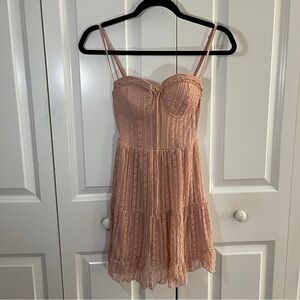 Rue21 Mauve Pink Lace Dress Size XXS Women’s Juniors 12-16 Adjustable Mini